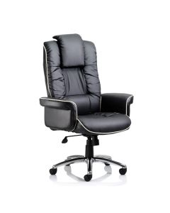 CHELSEA EXECUTIVE CHAIR WITH ARMS BONDED LEATHER BLACK