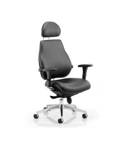 CHIRO PLUS HIGH BACK POSTURE CHAIR WITH HEIGHT ADJUSTABLE ARMS & HEADREST