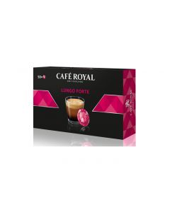 CAFÉ ROYAL COFFEE PODS LUNGO FORTE PACK OF 50 PODS INTENSITY 4/10