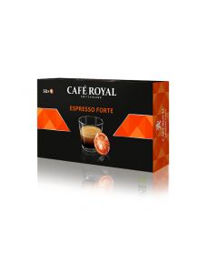CAFÉ ROYAL COFFEE PODS ESPRESSO FORTE PACK OF 50 PODS INTENSITY 7/10