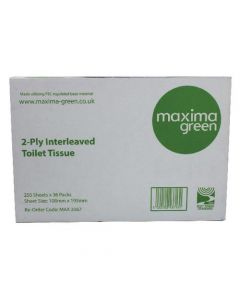 MAXIMA BULK PACK TOILET TISSUE 2-PLY 250 SHEETS WHITE (PACK OF 36) KMAX2067