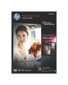 HP A4 WHITE PREMIUM SEMI-GLOSSY PHOTO PAPER 300GSM (PACK OF 20 SHEETS) CR673A