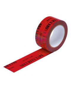 SECURITY TAPE TAMPER EVIDENT 48MMX50M RED (PACK OF 1)