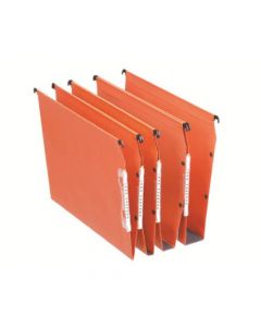 ESSELTE ORGAREX 15MM LATERAL FILE V-BOTTOM A4 ORANGE (PACK OF 25 FILES) 21627