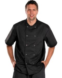 BEESWIFT CHEFS JACKET SHORT SLEEVE BLACK S (PACK OF 1)