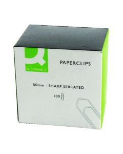 Q-CONNECT PAPERCLIPS GIANT NO TEAR 50MM (PACK OF 100)