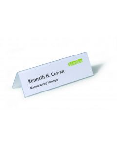 DURABLE TABLE PLACE NAME HOLDER 61X210MM TRANSPARENT (PACK OF 25) 8052/19