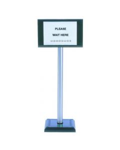 PVC POST 110CM WITH SIGN A4 HOLDER 370445