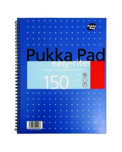 PUKKA PAD RULED METALLIC WIREBOUND EASY-RITER NOTEPAD 150 PAGES A4 (PACK OF 3) ERM009