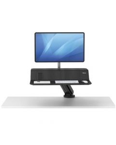 FELLOWES LOTUS SIT STAND WORK STATION SINGLE SCREEN BLACK 8081701