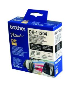 BROTHER BLACK ON WHITE PAPER MULTI PURPOSE LABELS (PACK OF 400) DK11204 (PACK OF 1)