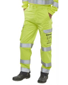 BEESWIFT HIGH VISIBILITY  TROUSERS SATURN YELLOW / NAVY 48 (PACK OF 1)