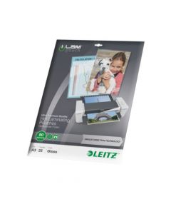 LEITZ LAMINATOR POUCH 160 MICRON A3 CLEAR REF 74860000 [PACK 25]