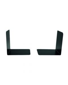 METAL BOOKENDS HEAVY DUTY W140 X D140MM BLACK (PACK OF 2) 0441102