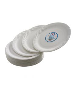 PAPER PLATE 7 INCH WHITE (PACK OF 100 PLATES) 0511040