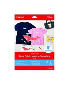 CANON DARK FABRIC IRON-ON TRANSFERS A4  (PACK OF 5 TRANSFERS) 4006C002