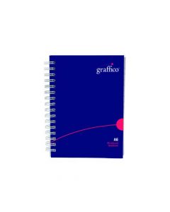 GRAFFICO POLYPROPYLENE WIREBOUND NOTEBOOK 140 PAGES A6 500-0506 (PACK OF 1)