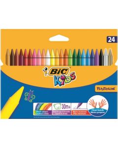 BIC PLASTIDECOR CRAYONS ASSORTED (PACK OF 24) 829772
