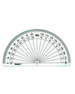 HELIX 10CM 180 DEGREE PROTRACTOR CLEAR (PACK OF 50) H02040