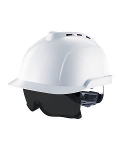 MSA V-GARD 930 VENTED HELMET WHITE C/W INTEGRATED SPECTACLE TINTED (PACK OF 1)
