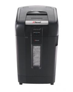 REXEL AUTO+ 750X CROSS CUT SHREDDER BLACK (SHRED UP TO 750 SHEETS OF 80GSM PAPER) 2103750