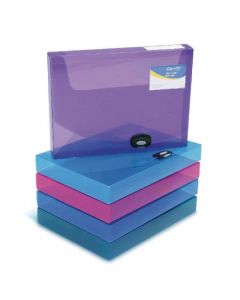 RAPESCO RIGID WALLET BOX FILE 40MM A4 ASSORTED (PACK OF 5 FILES) 1048