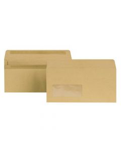 NEW GUARDIAN DL ENVELOPE WINDOW SELFSEAL MANILLA (PACK OF 1000) E22211