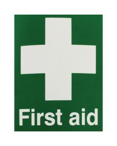 SAFETY SIGN FIRST AID 150X110MM SELF-ADHESIVE EO4X/S (PACK OF 1)