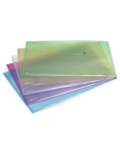 RAPESCO POPPER WALLET A3 PASTEL ASSORTED (PACK OF 5 WALLETS) 0697