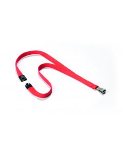 DURABLE TEXTILE LANYARD WITH SNAP HOOK 15MM CORAL (PACK OF 10) 8127136