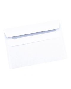 5 STAR OFFICE ENVELOPES PEFC RECYCLED WALLET SELF SEAL LIGHT WEIGHT 80GSM C6 114X162 RETAIL PK WHITE (PACK 50)