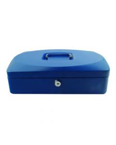 Q-CONNECT CASH BOX 12 INCH BLUE KF02625 (PACK OF 1)