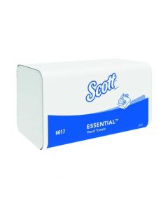 SCOTT ESSENTIAL INTERFOLD HAND TOWELS WHITE 340 HAND TOWELS PER SLEEVE (PACK OF 15) 6617
