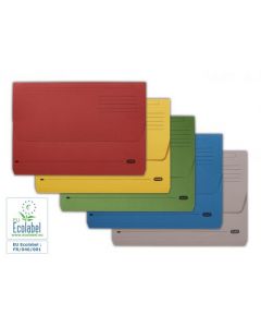 ELBA DOCUMENT WALLET HALF FLAP 285GSM CAPACITY 32MM A4 ASSORTED REF 100091110 [PACK OF 50 WALLETS]