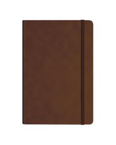 SILVINE EXECUTIVE SOFT FEEL NOTEBOOK 80GSM RULED WITH MARKER RIBBON 160PP A4 TAN REF 198TN (PACK OF 1)