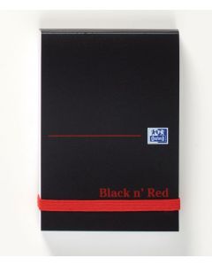 BLACK N' RED PLAIN ELASTICATED CASEBOUND NOTEBOOK 192 PAGES A7 (PACK OF 10) 100080540