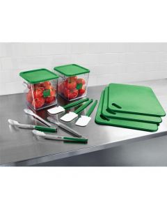 RUBBERMAID FOOD SERVICE KIT 12 PIECE COLOUR-CODED GREEN