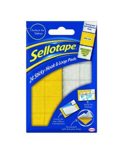 SELLOTAPE STICKY HOOK AND LOOP PADS (PACK OF 24) SE4542