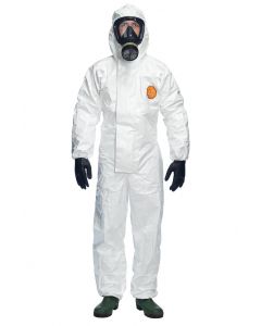 DUPONT TYCHEM 4000S CHZ5 HOODED COVERALL WHITE XL (PACK OF 1)