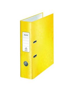 LEITZ 180 WOW LEVER ARCH FILE A4 80MM YELLOW (PACK OF 10 FILES) 10050016