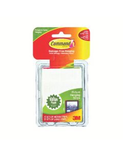 3M COMMAND PICTURE HANGING STRIPS VALUE (PACK OF 24) 17209