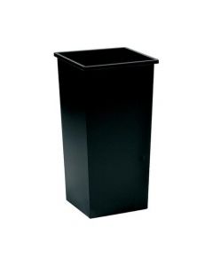 5 STAR FACILITIES WASTE BIN SQUARE METAL SCRATCH RESISTANT 48 LITRES 325X325X642MM BLACK (PACK OF 1)