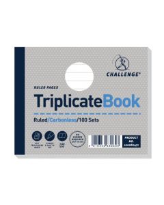 CHALLENGE RULED CARBONLESS TRIPLICATE BOOK 100 SETS 105X130MM (PACK OF 5) 100080471