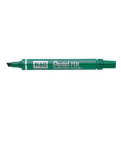 N60 PERM MARKER CHISEL TIP GREEN  (PACK OF 12)
