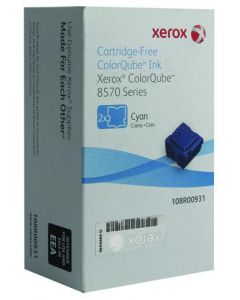 XEROX COLORQUBE 8570 CYAN INK STICK 4.4K (PACK OF 2) 108R00931