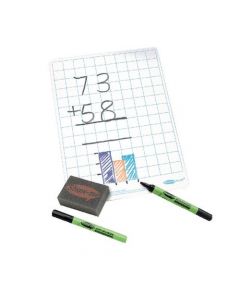 SHOW-ME WHITEBOARD A4 GRIDDED (PACK OF 35) C/SQB