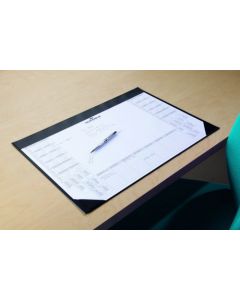 DURABLE DESK MAT WITH CALENDAR PAD, 59 X 42CM, BLACK, PACK OF 1  (PACK OF 1)