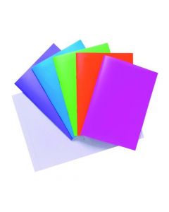 POLYPROPYLENE COVERED NOTEBOOKS A4 40 SHEETS ASSORTED (PACK OF 10) 301550