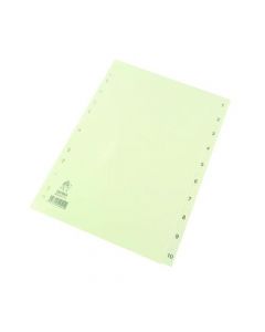 A4 WHITE 1-10 POLYPROPYLENE DIVIDERS WX01353