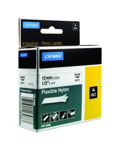 DYMO WHITE RHINO NYLON TAPE 12MMX3.5M ID1-12-1300 S0718100 (PACK OF 1)